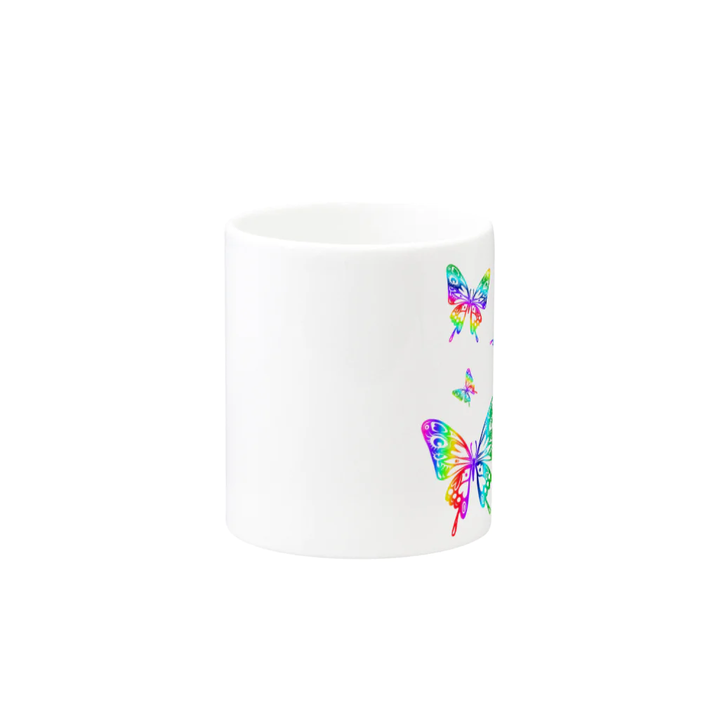 yamico835のBUTTERFLY RAINBOW Mug :other side of the handle
