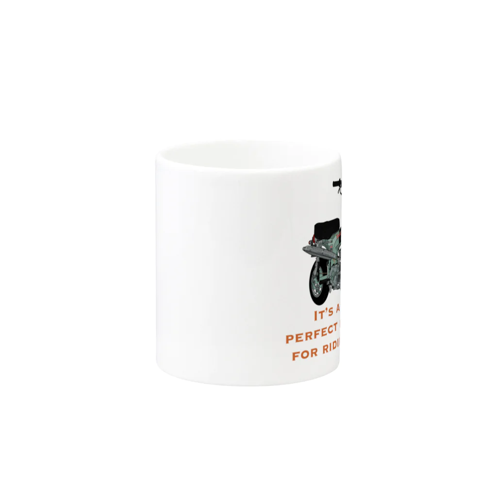 mayon's animal shopのバイクTシャツ　レトロなダックス Mug :other side of the handle