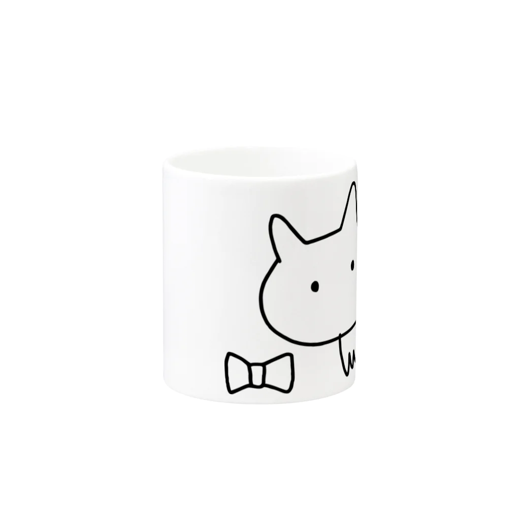 ふじこのみせのリボンを落とした ねこむし Mug :other side of the handle