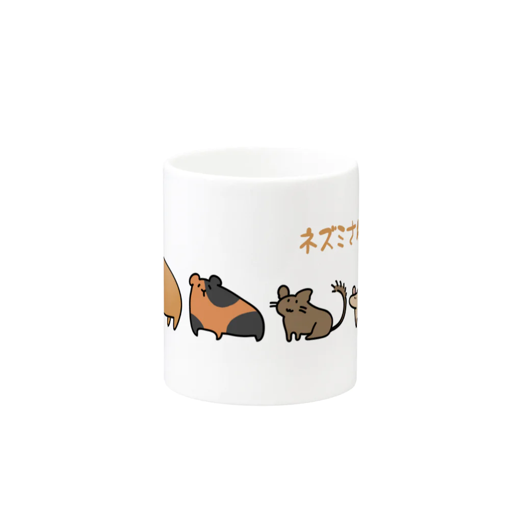 Three.Pieces.Pictures.Itemのネズミさん進化論 Mug :other side of the handle