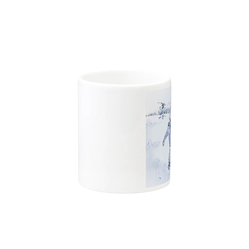 flatoutのsnow border Mug :other side of the handle