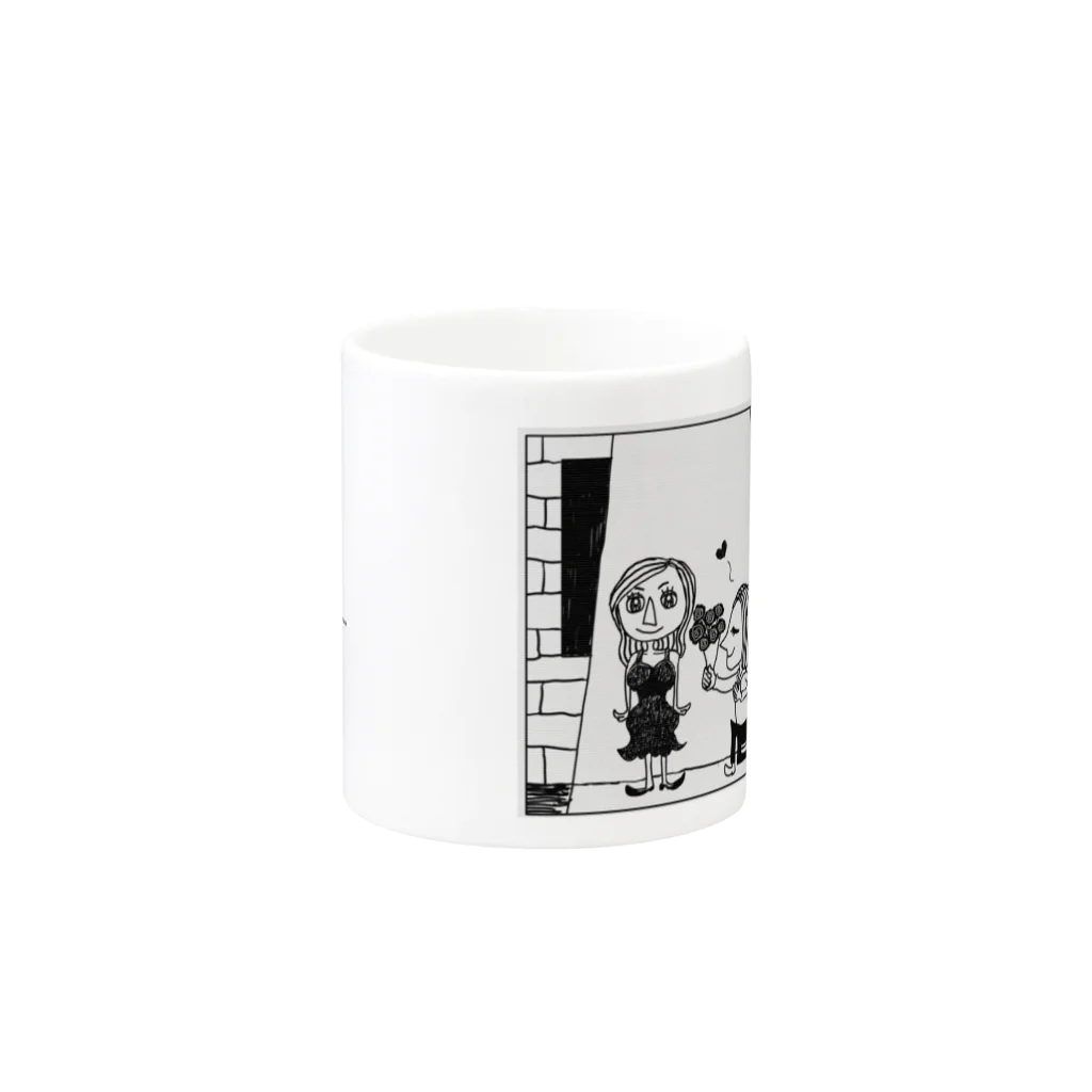 みなつきあやのお店の若さとおっぱいには勝てないさ Mug :other side of the handle