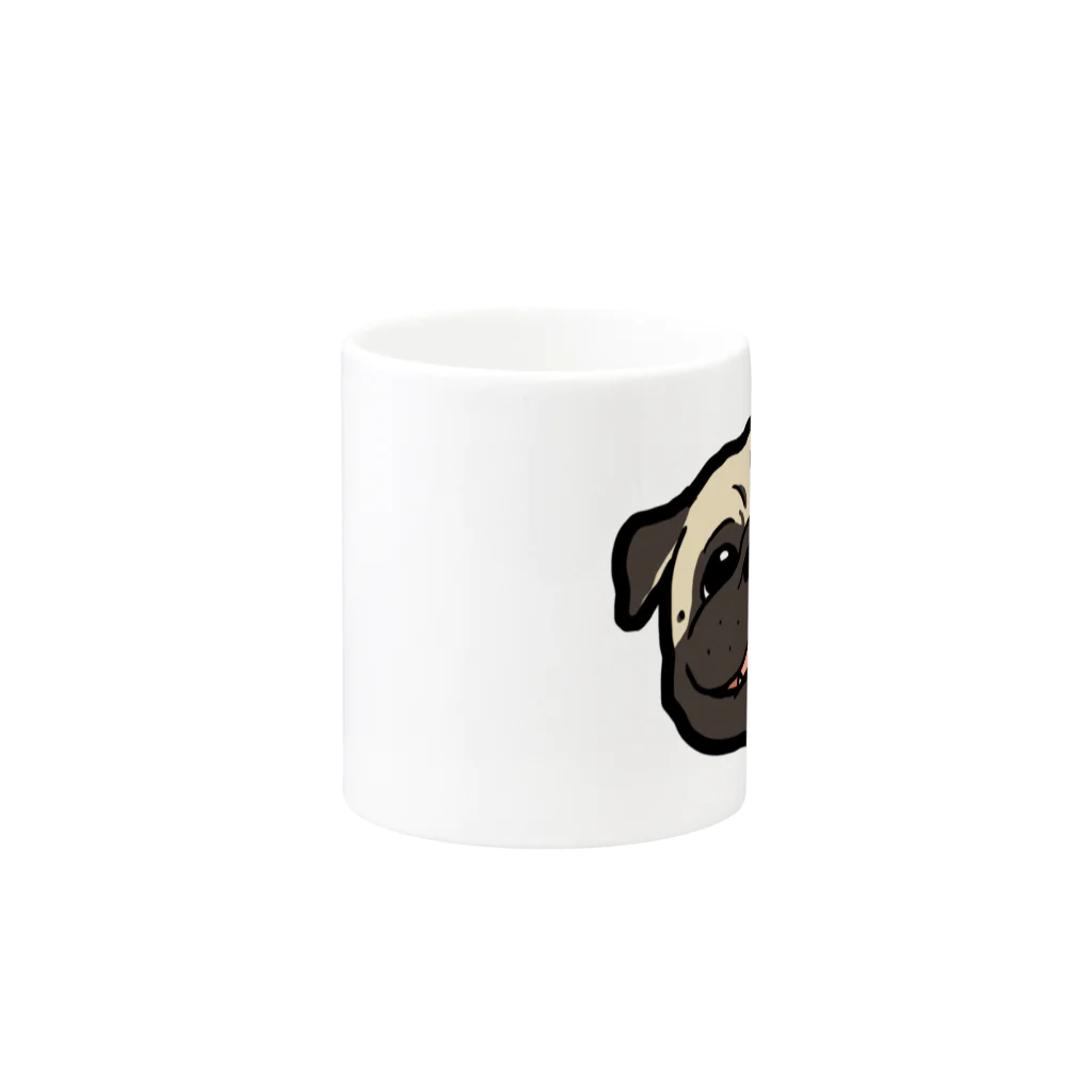 senorthepugのパグすまいる Mug :other side of the handle
