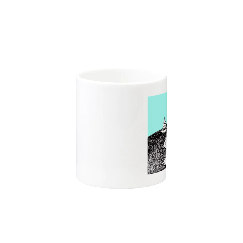 fukuのラッコの海遊び Mug :other side of the handle