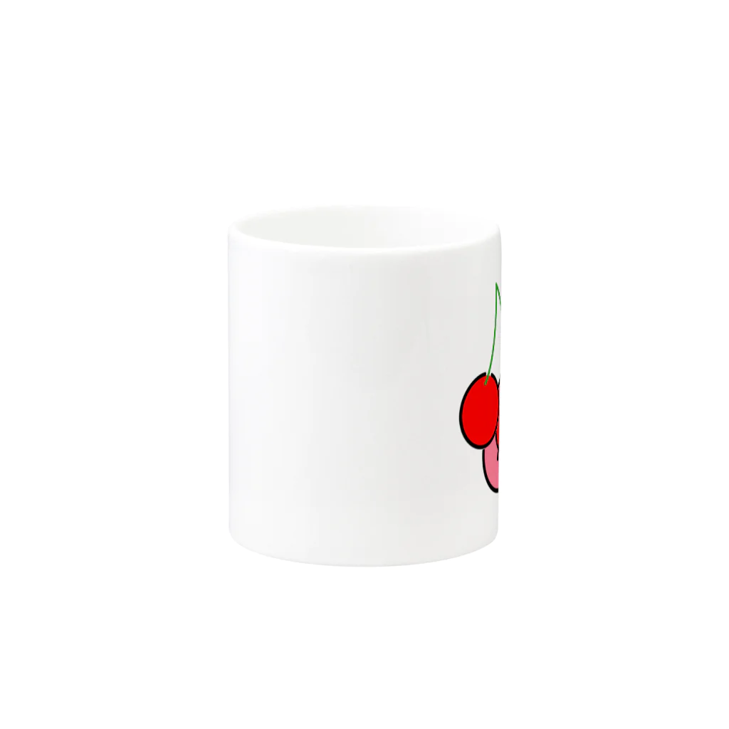 Red CherryのCherry kiss Mug :other side of the handle