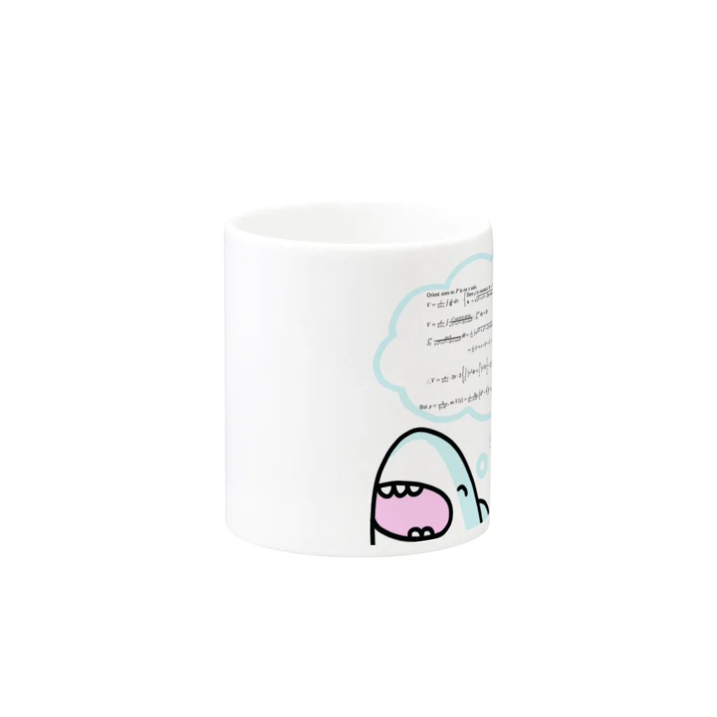 リビングデッドの会の理系のサメ Mug :other side of the handle