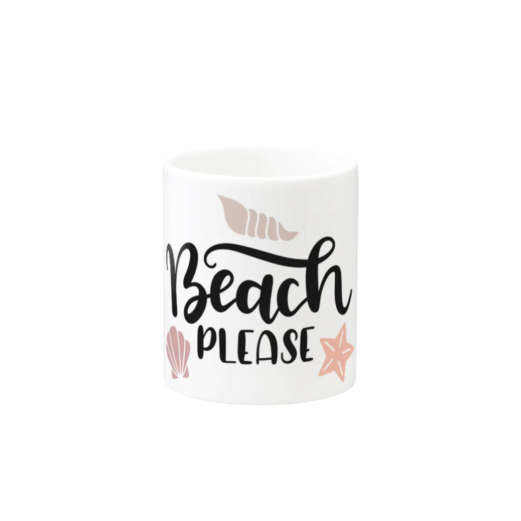 BBdesignのbeach　ビーチ Mug :other side of the handle