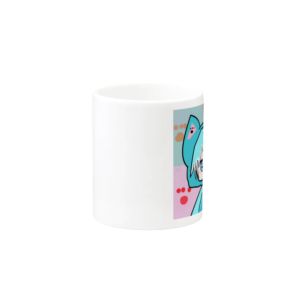 SNEAKER GIRLのCat girl Mug :other side of the handle