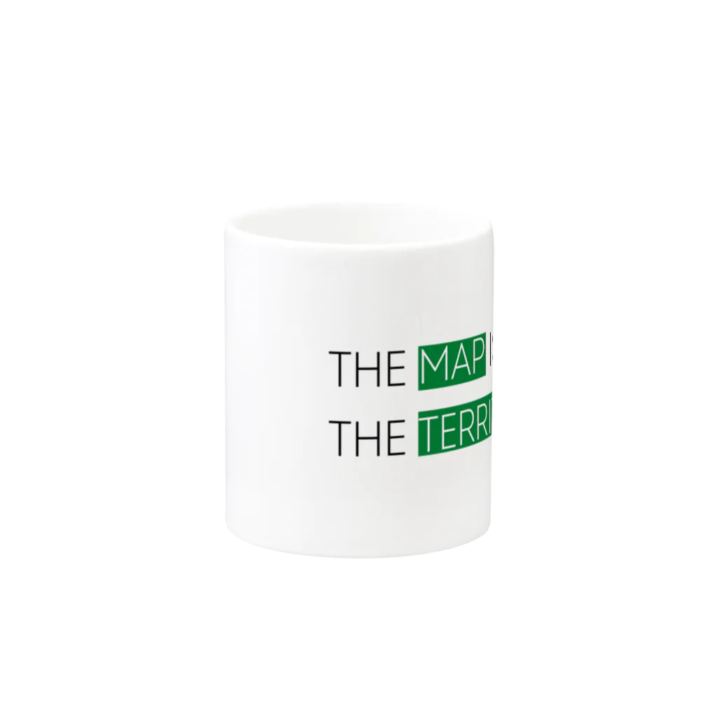 There will be answers.（つんパンダ）オンラインショップのTHE MAP IS NOT THE TERRITORY Mug :other side of the handle