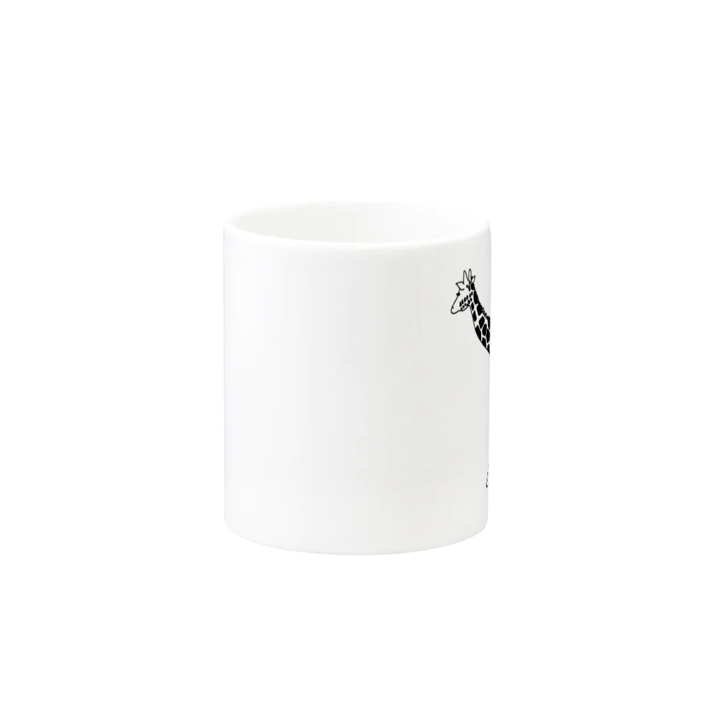 陽向のきりん（モノクロ） Mug :other side of the handle