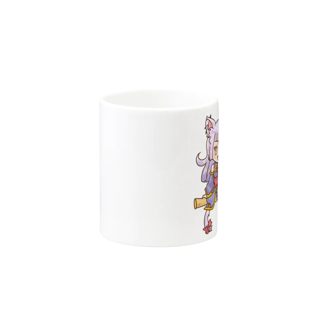 紫猫 千由【ｼﾉﾈ ﾁﾕ】💜🐾🧹の紫猫 千由　デフォルメグッズシリーズ2 Mug :other side of the handle