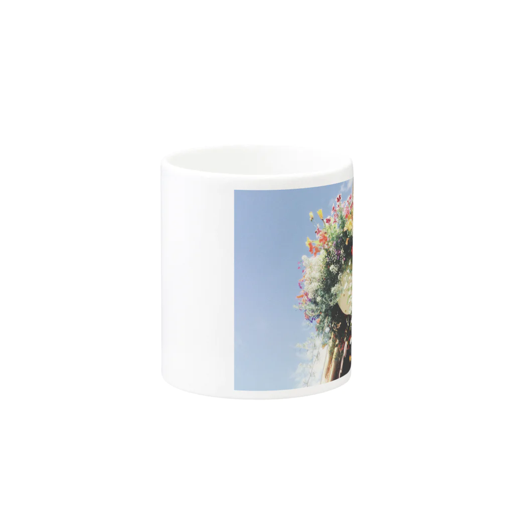 Let's Go for a Walkのrétro flower Mug :other side of the handle