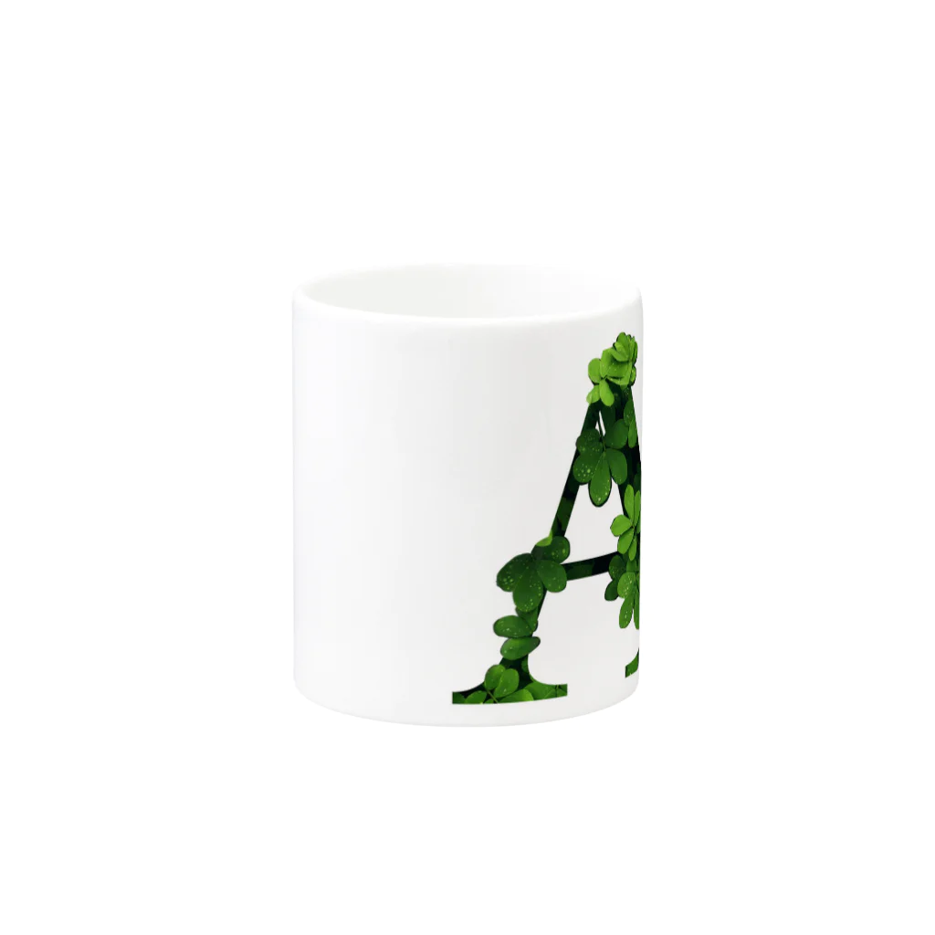 MMSANのグリーンなA Mug :other side of the handle