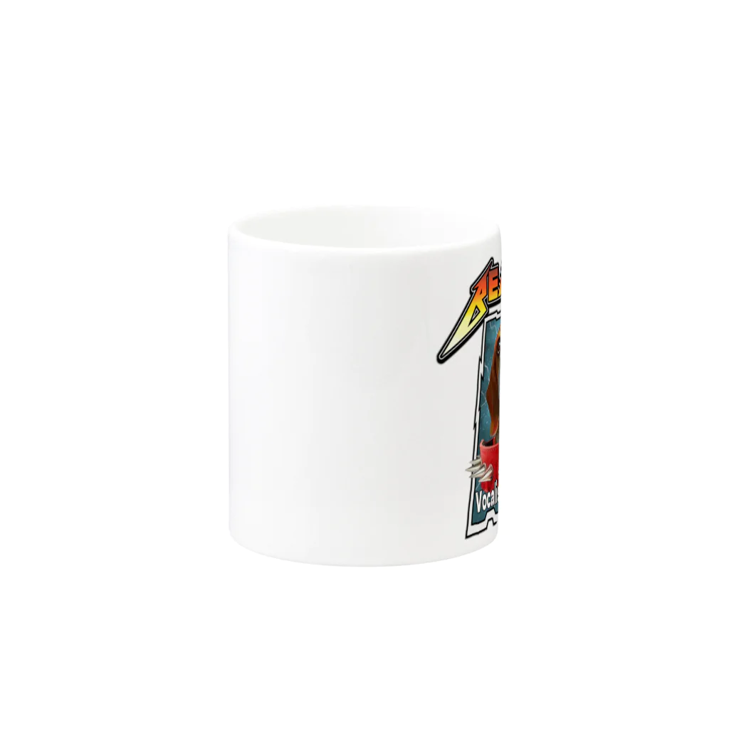 ケロケロワークスのロックビーグル Mug :other side of the handle