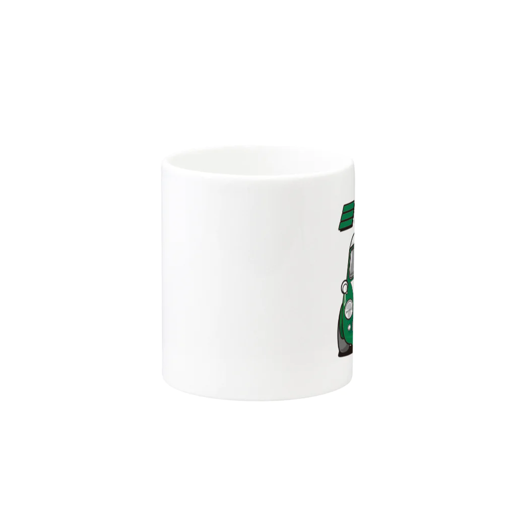 DwanG・・ dog & garden +🇬🇧cars items のミニノリ(GREEN) Mug :other side of the handle