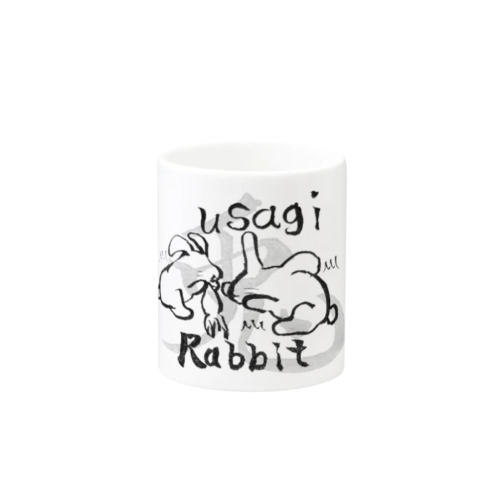 ぴちゃグラフィックショップの兎･Rabbit Mug :other side of the handle