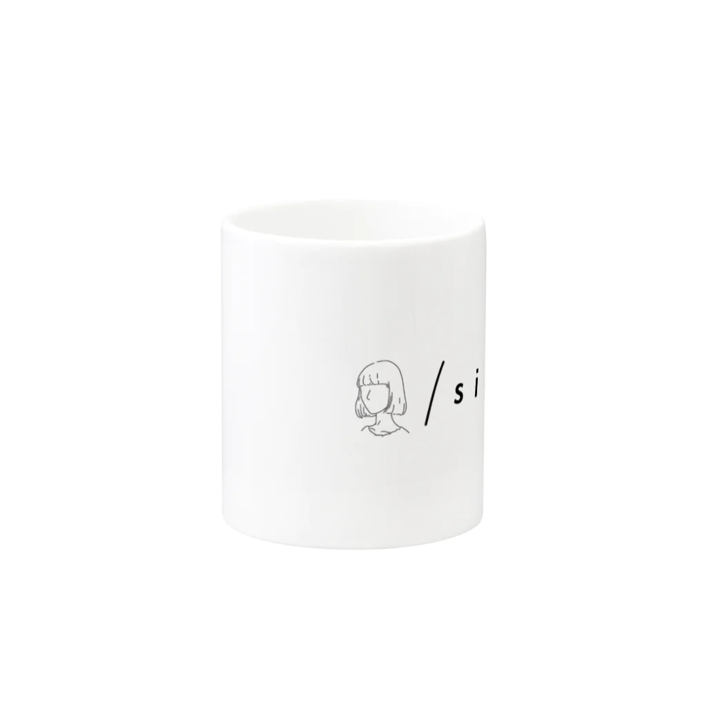 bgrass株式会社の【sister】マグカップ Mug :other side of the handle