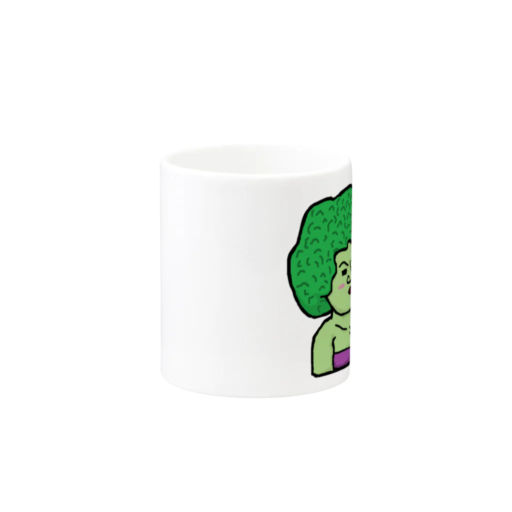 ちゃちゃまるーむのオバッコリ Mug :other side of the handle