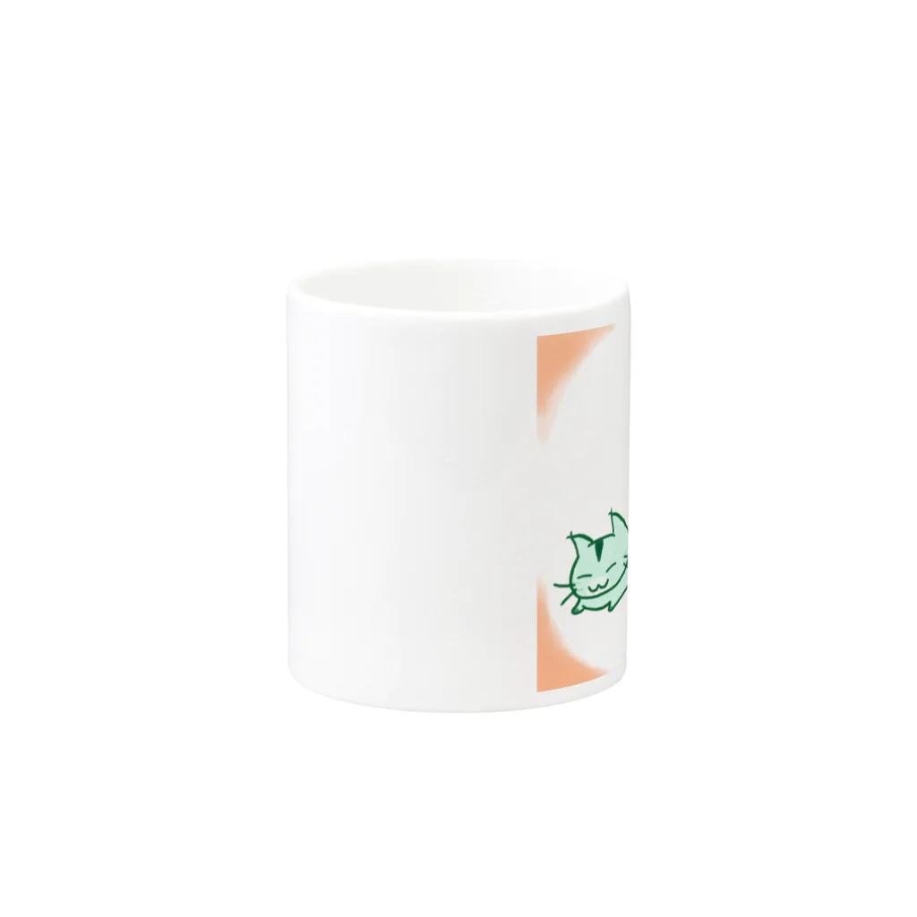 まりにゃんずのじゃれる まりにゃんず (フチあり) Mug :other side of the handle