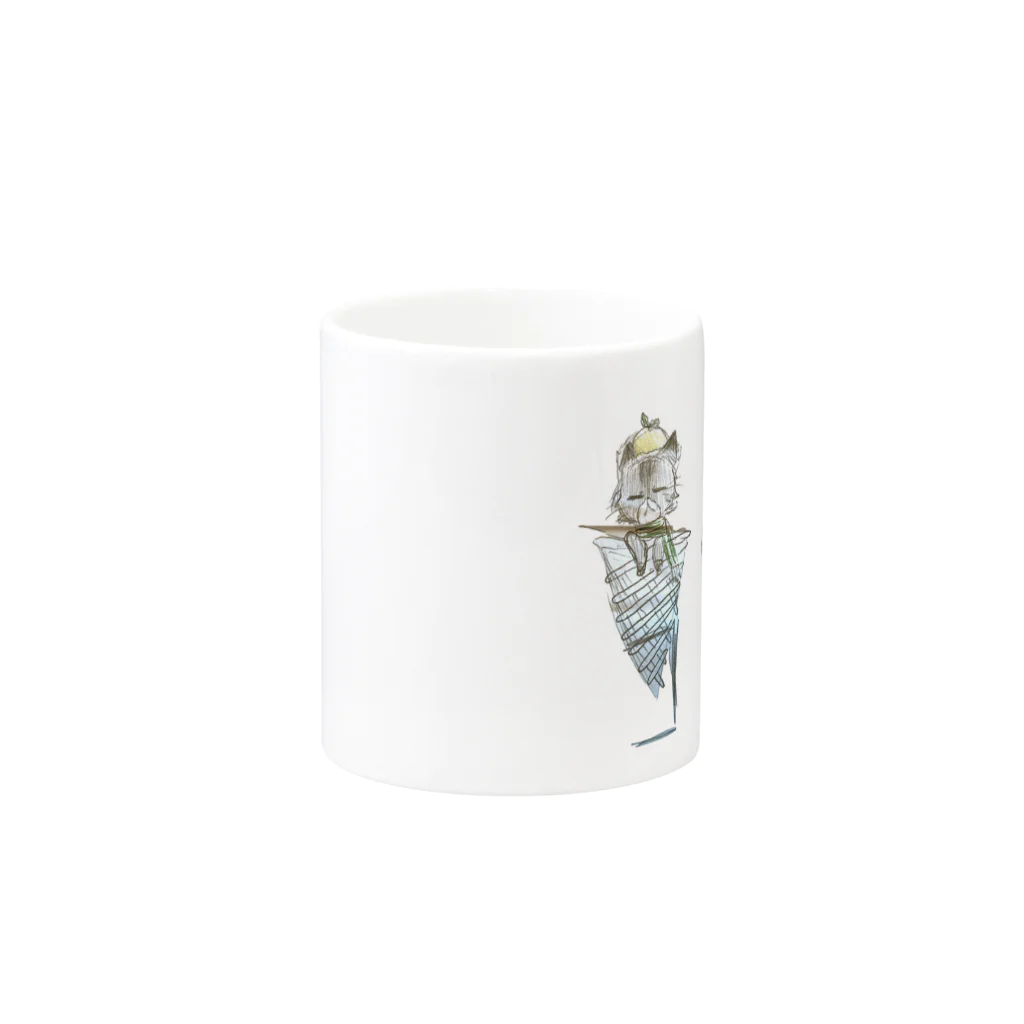 ポートレート100人斬りのアイスにゃん Mug :other side of the handle
