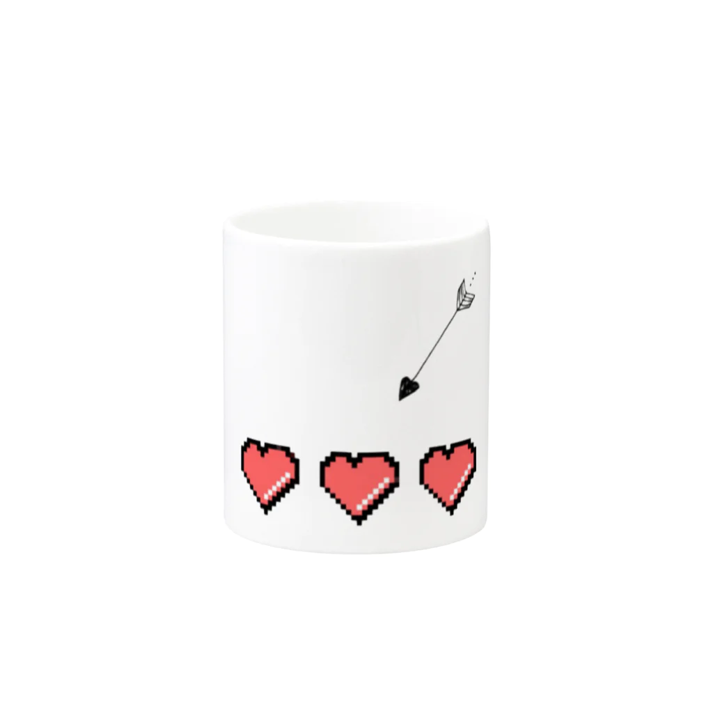 nk_shop(イトウ)のピクセルハート Mug :other side of the handle