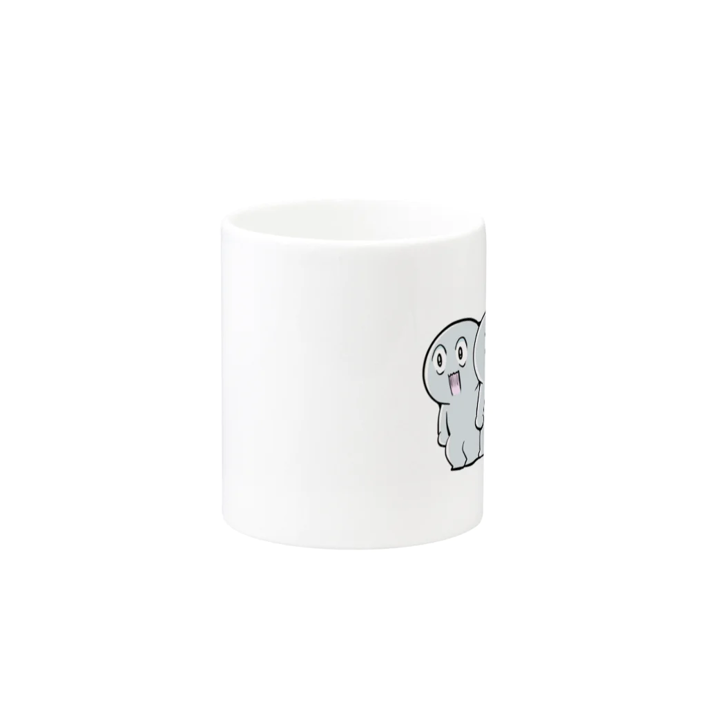 ねころ堂のオロカメンズ Mug :other side of the handle