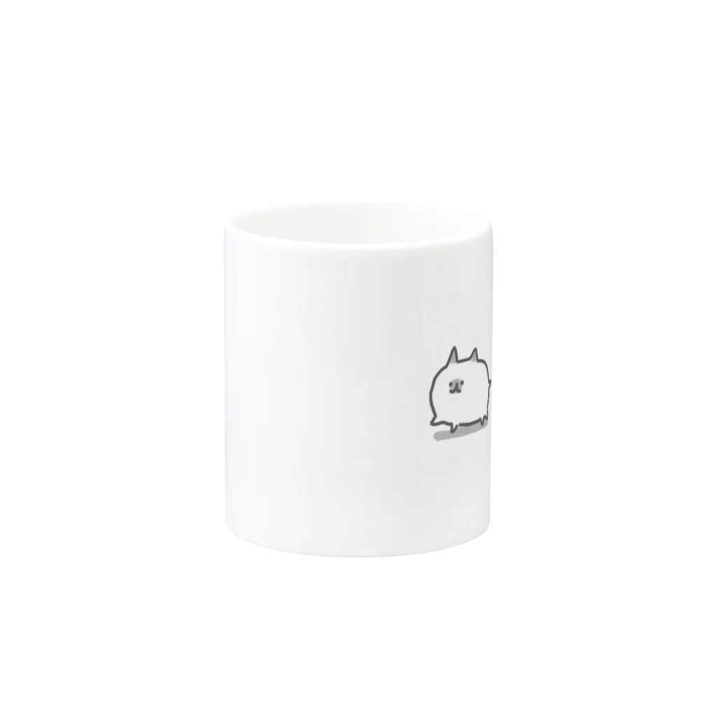 よくわからないどうぶつのねこたち Mug :other side of the handle