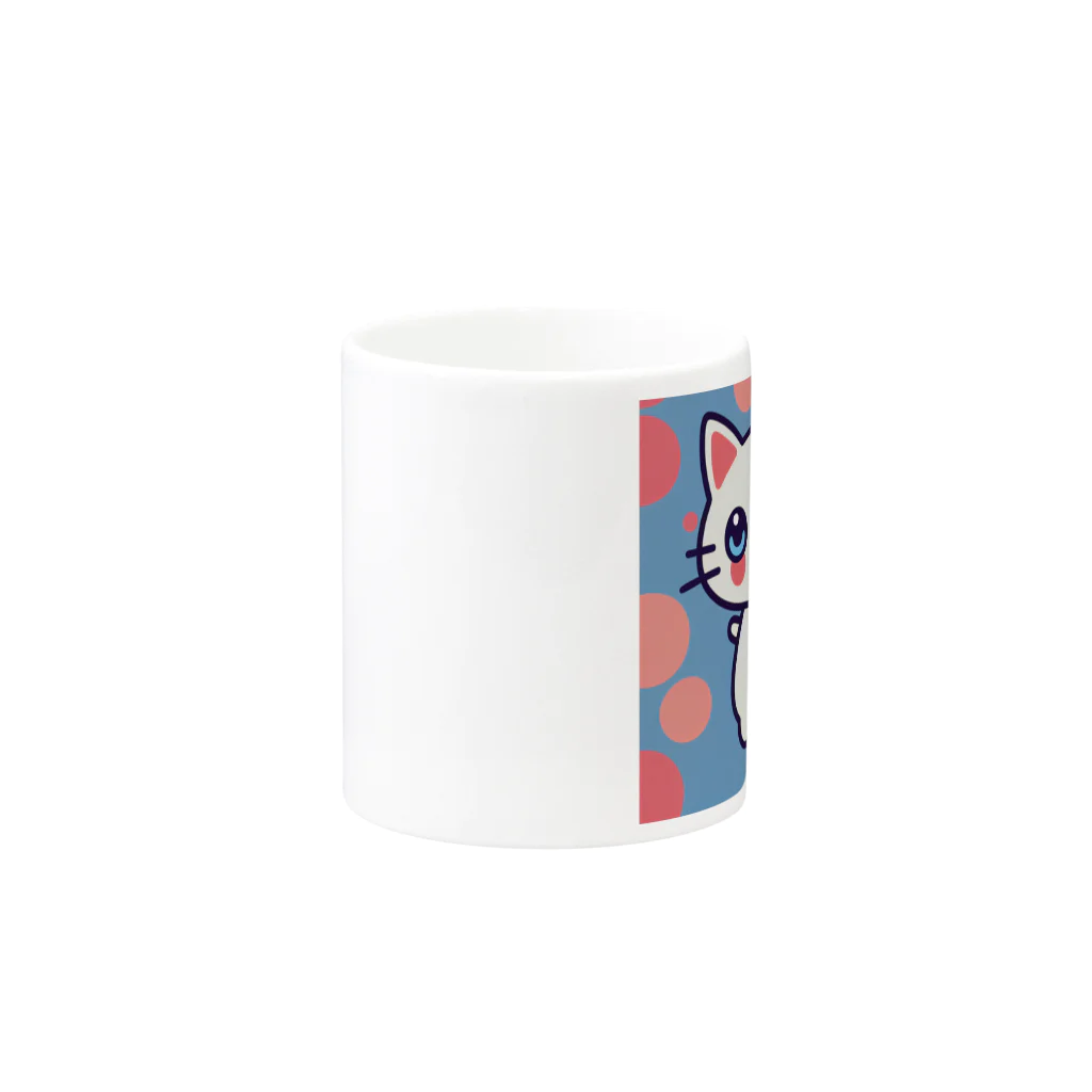 A31eの狛猫のミケ「はーとびーと」 Mug :other side of the handle