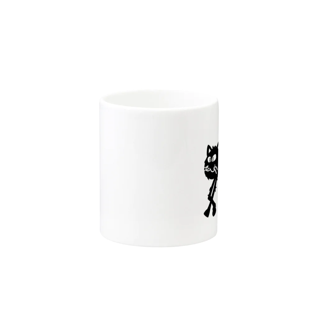 SEVEN-5-Ｇの BLACK  CAT Mug :other side of the handle