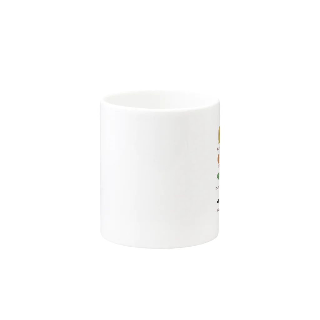 ココユキ＊水彩画ショップの茨城県の名産品（カラー） Mug :other side of the handle