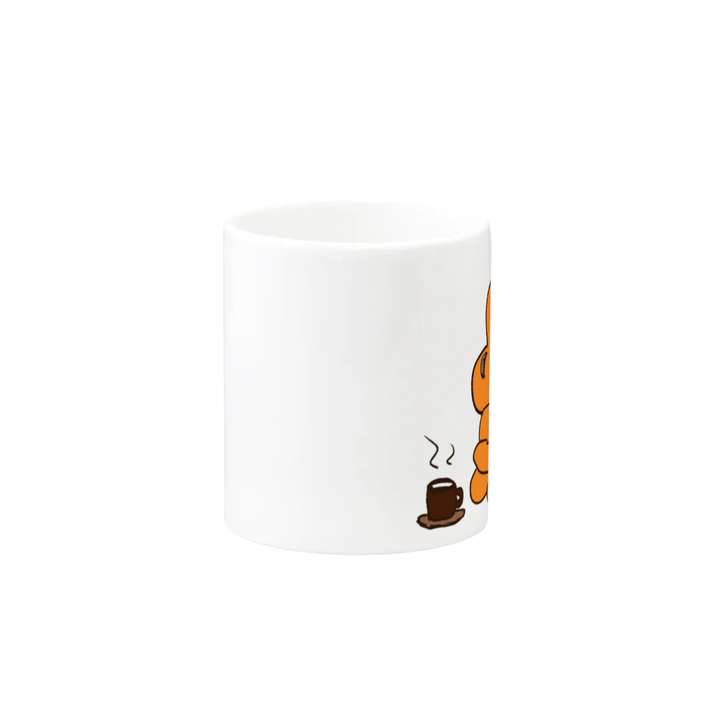 Selfhugma Y.Yのセルフハグマ(orange color) Mug :other side of the handle