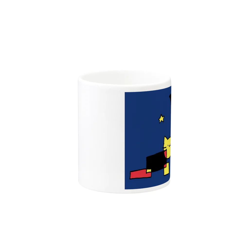 ユルリの夜ねこ Mug :other side of the handle