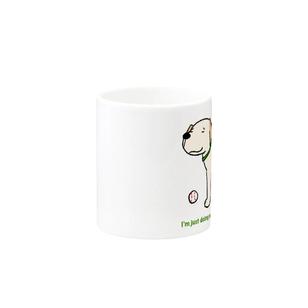 Dog Drawer Drawn by Dogのレトリーバー Mug :other side of the handle