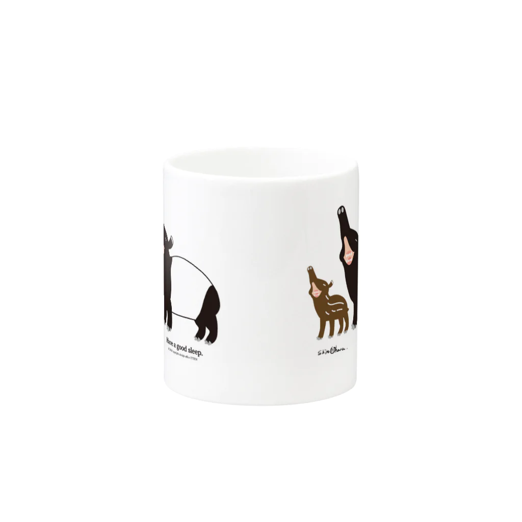 バクの森 〜マレーバクや動物イラストのグッズ 〜のバク好きさんのためのマグカップ「バクカップ」 マグカップの取っ手の反対面