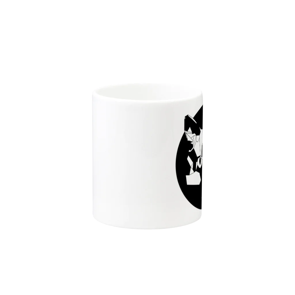 Fontaのジオメトリック猫 Mug :other side of the handle