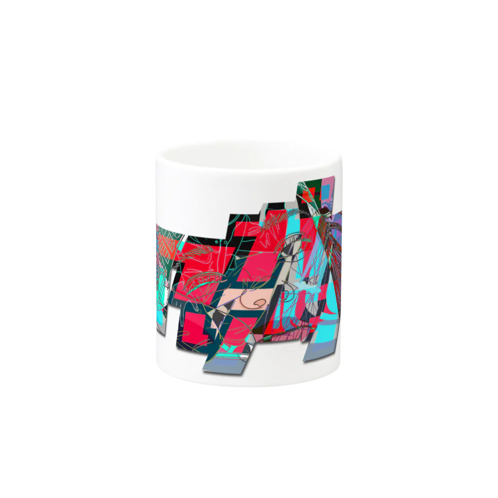 VRIGVTVSHI のアリガタシ™ Abstract Accessory Mug :other side of the handle