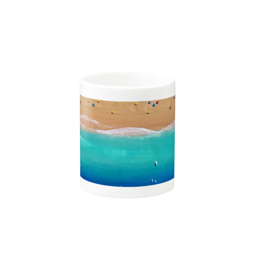 ライブアートプロジェクトのBeach Mug :other side of the handle