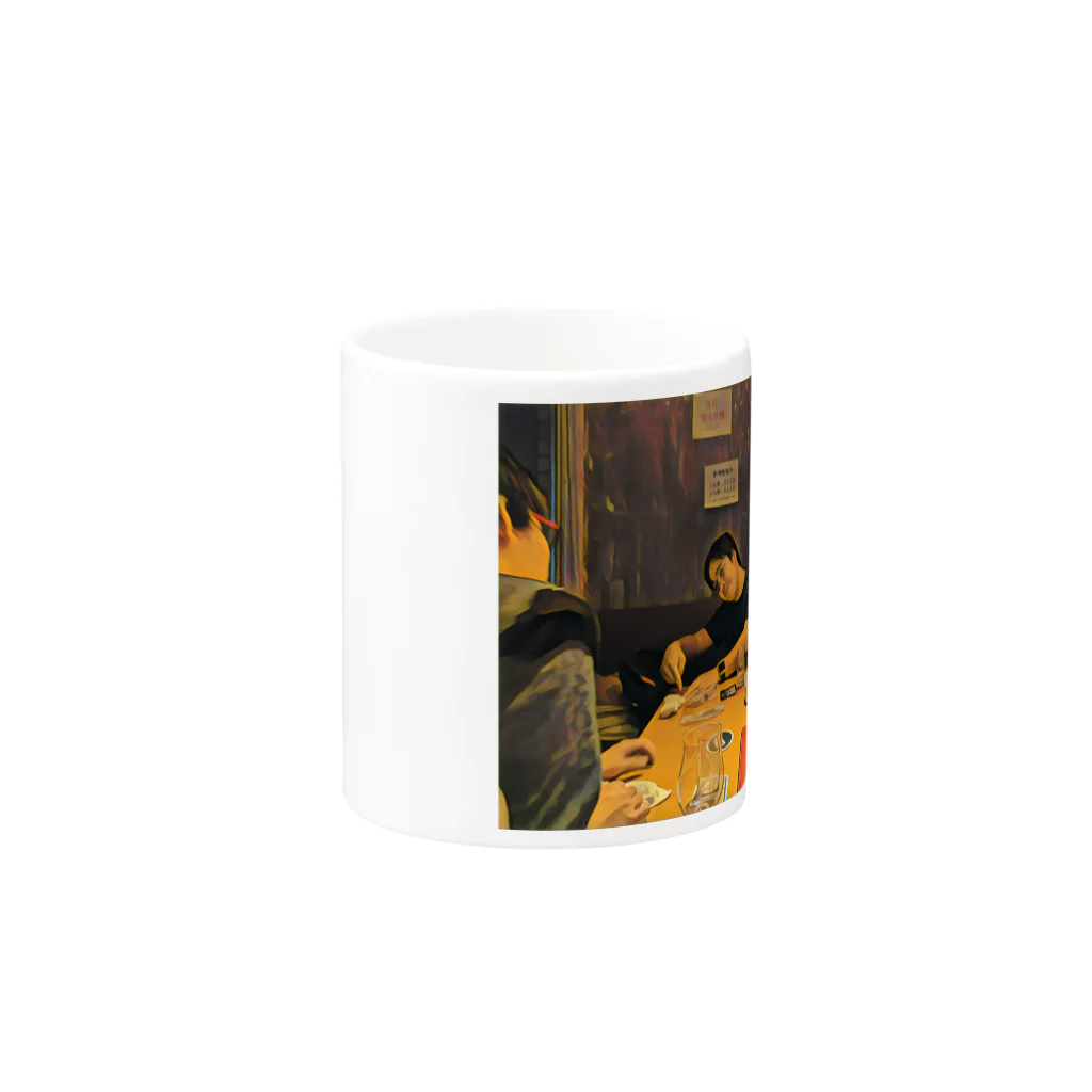 辛子明太子の名画「JavaScriptのthisを教えるpastak」 Mug :other side of the handle