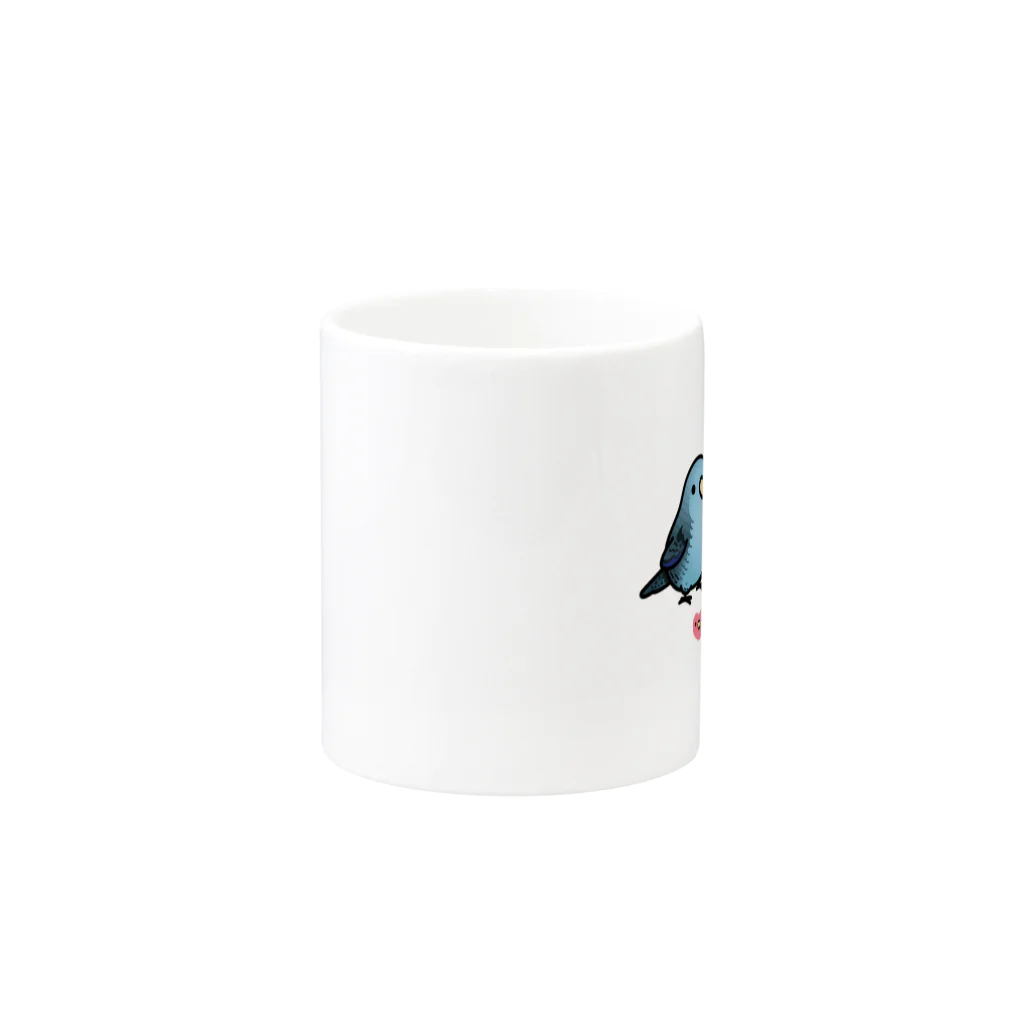 Cody the LovebirdのChubby Bird 仲良しサザナミインコ Mug :other side of the handle