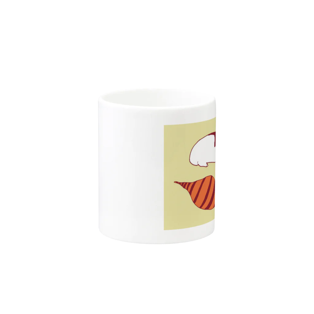 はつをのゆる絵のツチノコ？いいえ、モルモットです。 Mug :other side of the handle