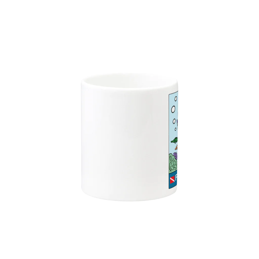 P-STYLEのファンダイビング Mug :other side of the handle