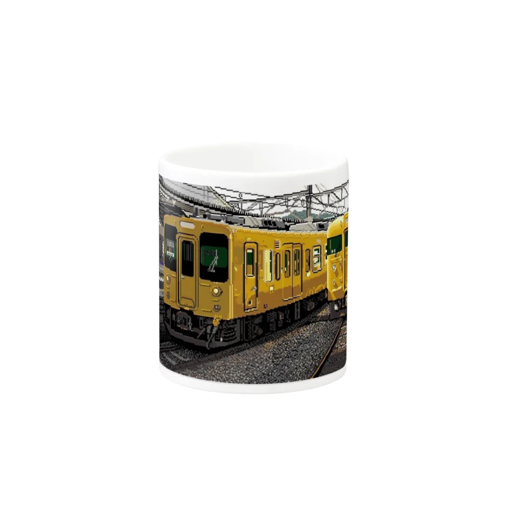 真志(ドット絵絵師として活動中)の115系電車(からし色) Mug :other side of the handle