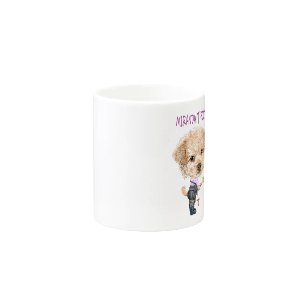 かわいいにゃんことワンコの絵のお店のミランダ.T.プードル Mug :other side of the handle