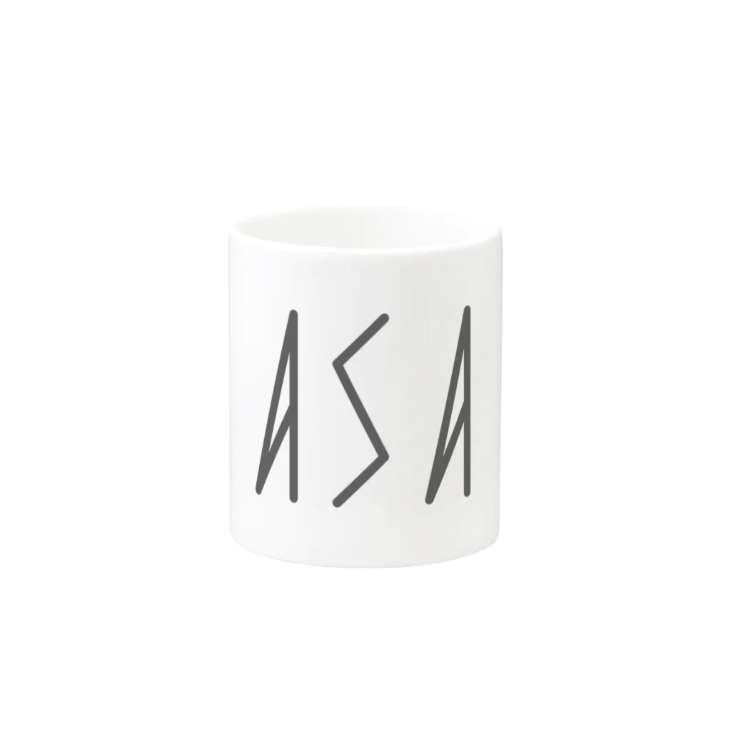 カナクギフォントのカナクギフォント「ASA」 Mug :other side of the handle