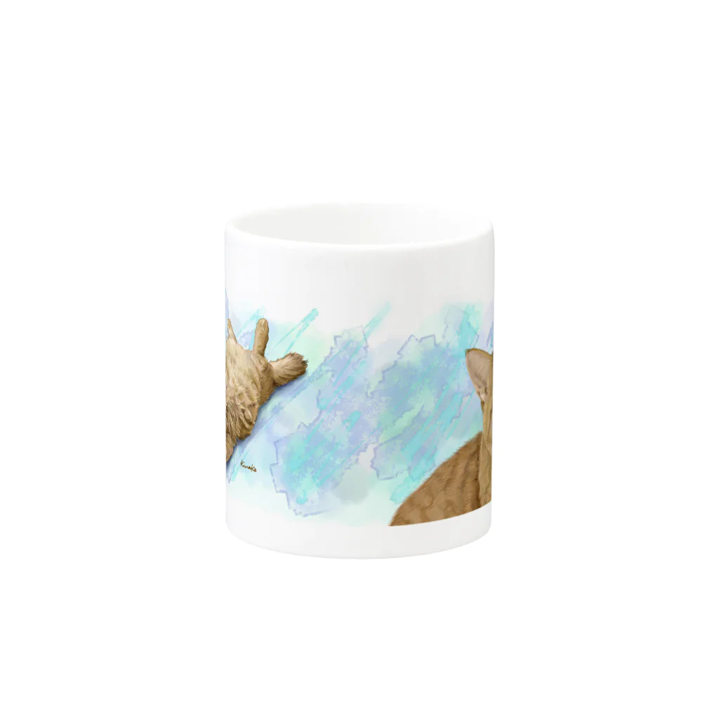 kinako-japanのちゃんたくん2ポーズ３ Mug :other side of the handle