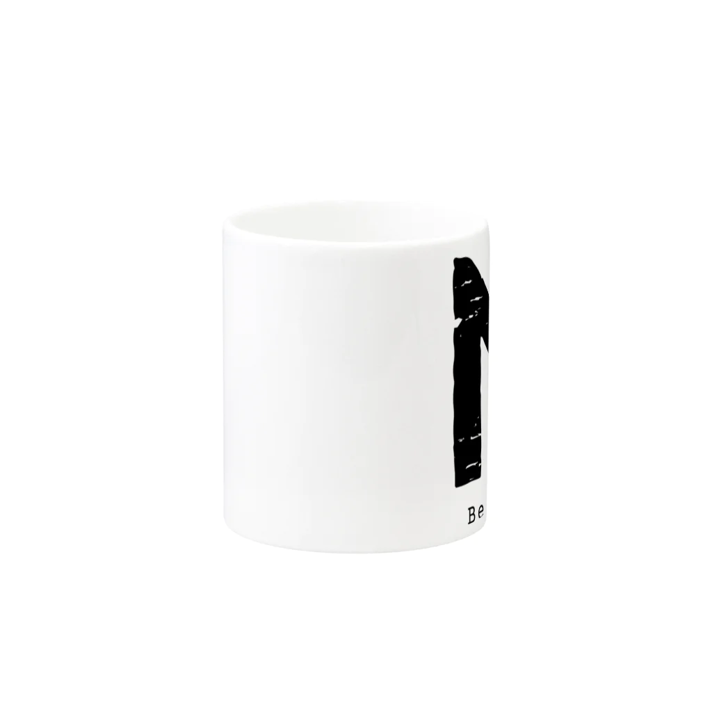 noisie_jpの【N】イニシャル × Be a noise. Mug :other side of the handle