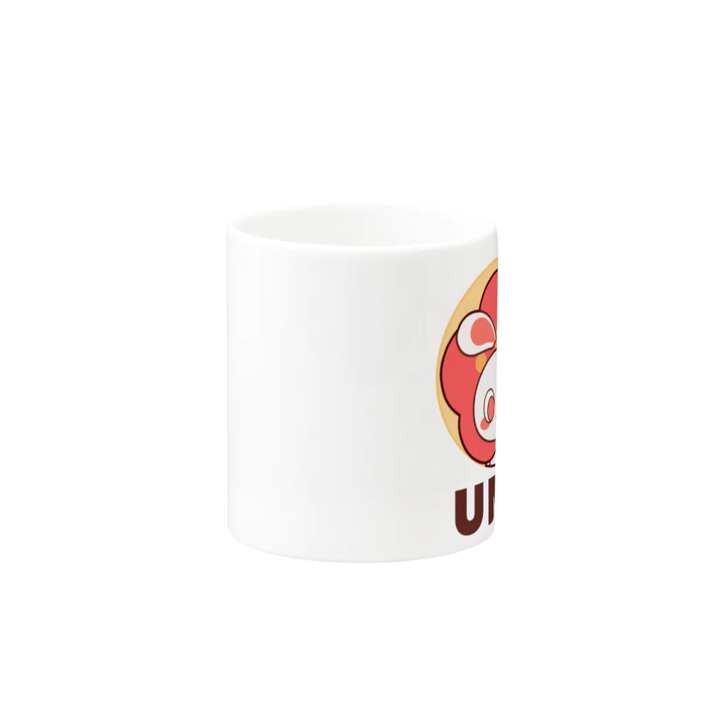 レタ(LETA)のぽっぷらうさぎ(UME・黄) Mug :other side of the handle