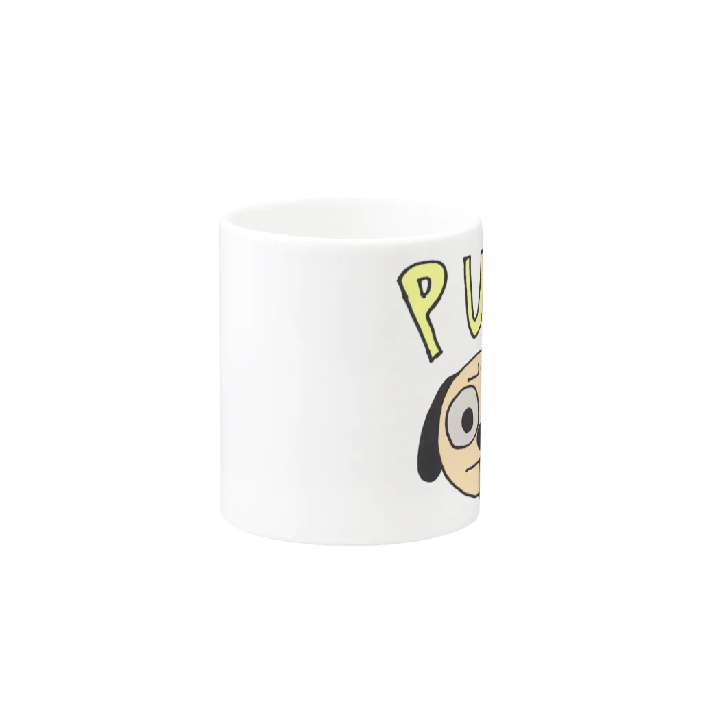 ズンズンポイポイショップのPUGU Mug :other side of the handle