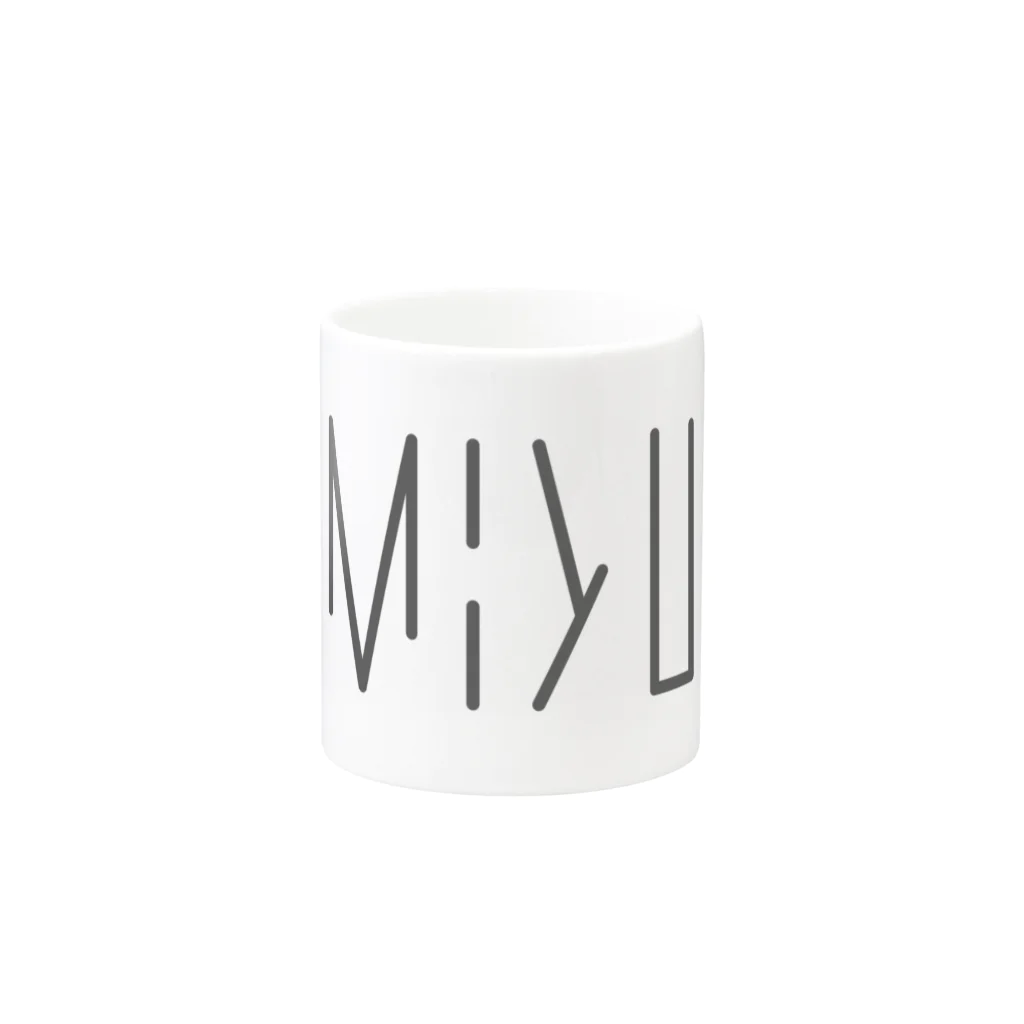 カナクギフォントのカナクギフォント「MIYU」 Mug :other side of the handle