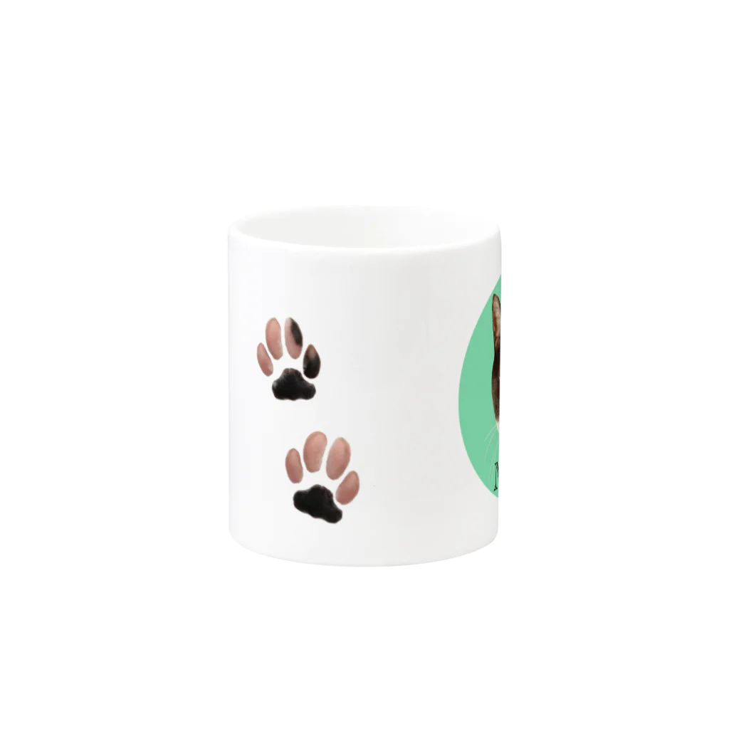 ☆家猫カンパニー社員グッズ☆のミッキー肉球マグカップ Mug :other side of the handle